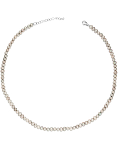 colier argint 925 cu perle de cultura POTATO DYED GREY 4.5-5A-RH-40CM