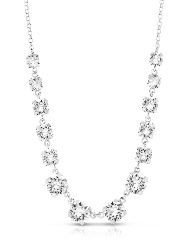 Coliere argint 925 cu cristale 28880AG-RH-C