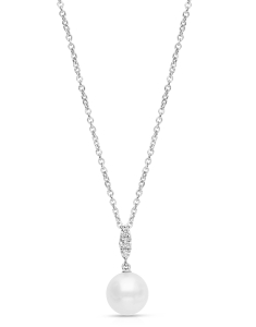 Mikimoto Basic aur 18 kt cu diamante si perla de cultura 