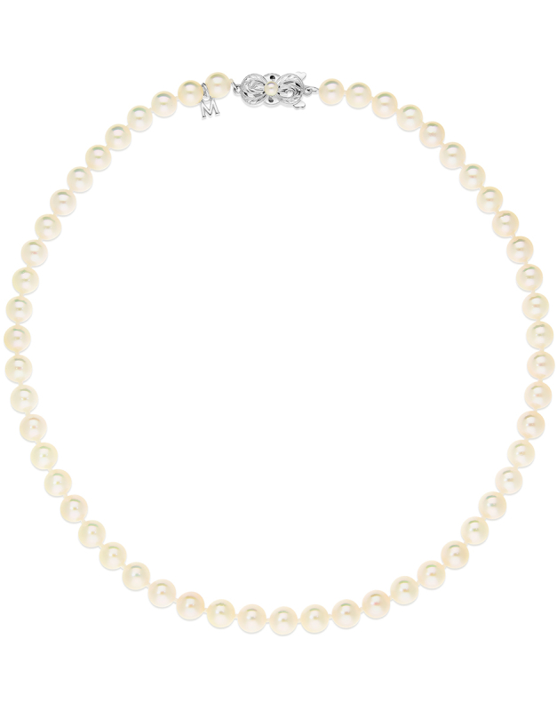 Coliere Mikimoto Basic aur 18 kt cu perle de cultura U70716W-PW