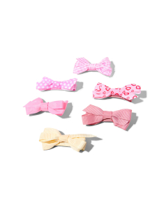 Claire`s Club Pink Heart Hair Bow Set 