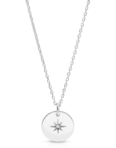 colier argint 925 stea si cubic zirconia BGN1712026-01-RH-W