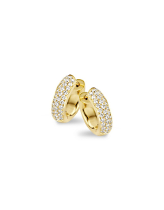 cercei Tirisi Jewelry Amsterdam Due aur 18 kt rotunzi cu diamante TE9234D-Y