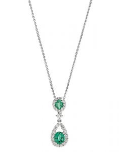 colier Giorgio Visconti Premium aur 18 kt cu diamante si smarald GBX37961S-0.47CT