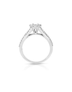 inel de logodna aur 14 kt bouquet pave cu diamante RG101701-114-W