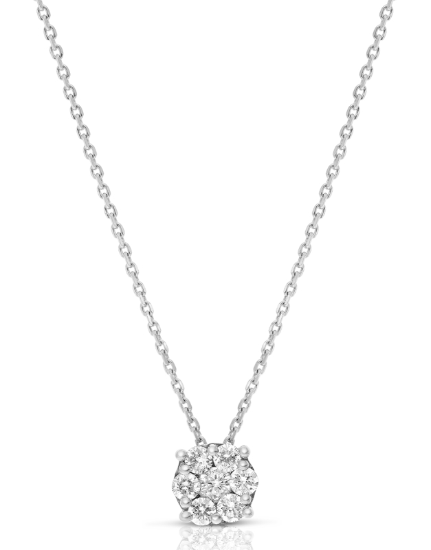 Coliere aur 14 kt bouquet cu diamante PD097682-114-W