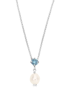 argint 925 cu perla si cristal bleu 