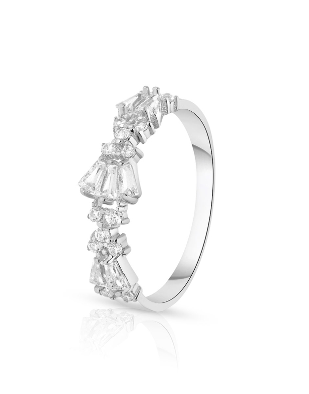 Inele aur 14 kt si cubic zirconia TTK2133W-I