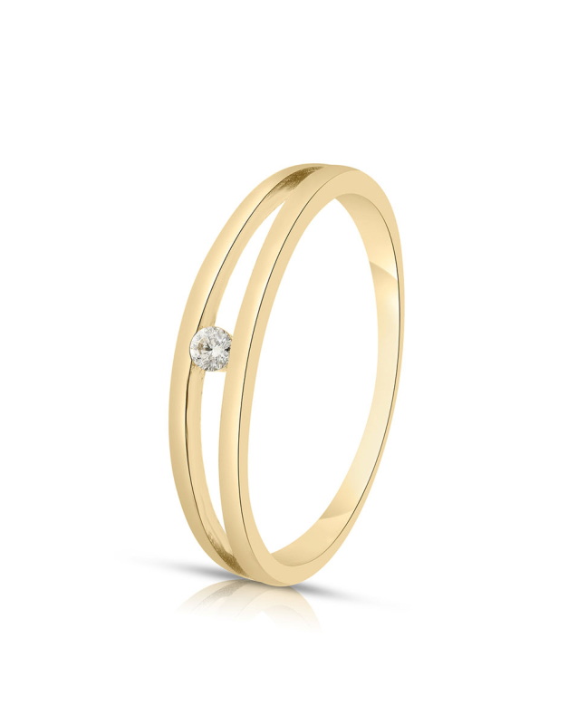 Inele aur 14 kt si cubic zirconia ALM053Y-I