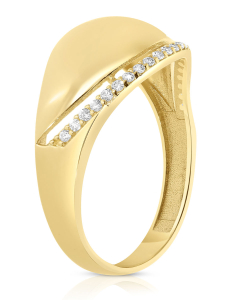 inel aur 14 kt si cubic zirconia MS301Y-I