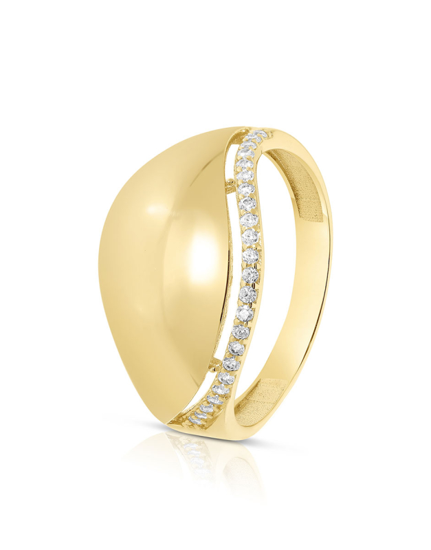 Inele aur 14 kt si cubic zirconia MS301Y-I