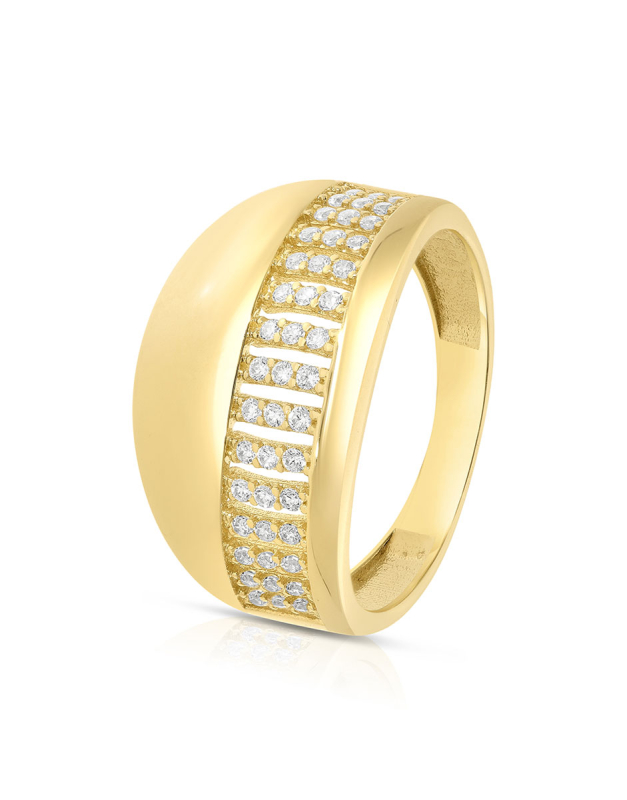 Inele aur 14 kt si cubic zirconia MS311Y-I