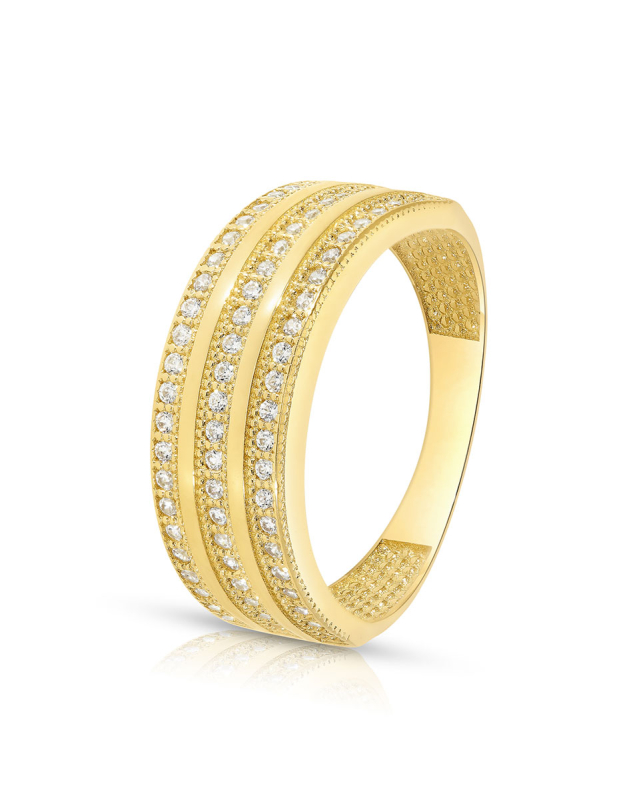 Inele aur 14 kt si cubic zirconia MS030Y-I