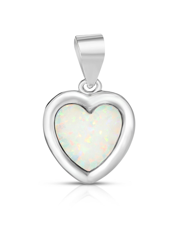 Pandantive argint 925 inima cu opal TP2262-PD-WOP