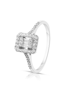 inel aur 14 kt si cubic zirconia TS049W-1-I