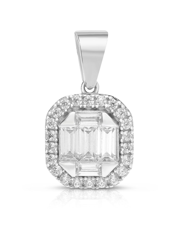 Pandantive aur 14 kt si cubic zirconia TS026W-P