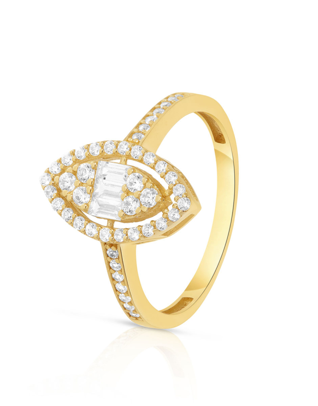 Inele aur 14 kt si cubic zirconia TS053Y-1-I