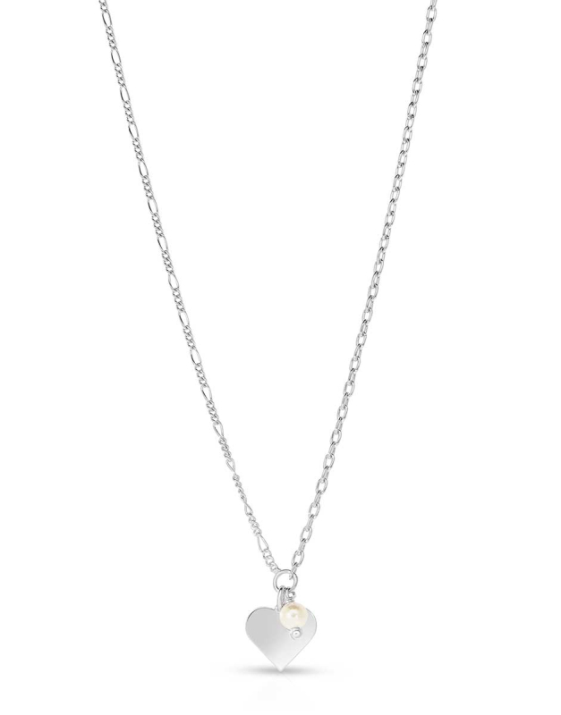 Coliere argint 925 inima si perla DB164-CL2-RH-W