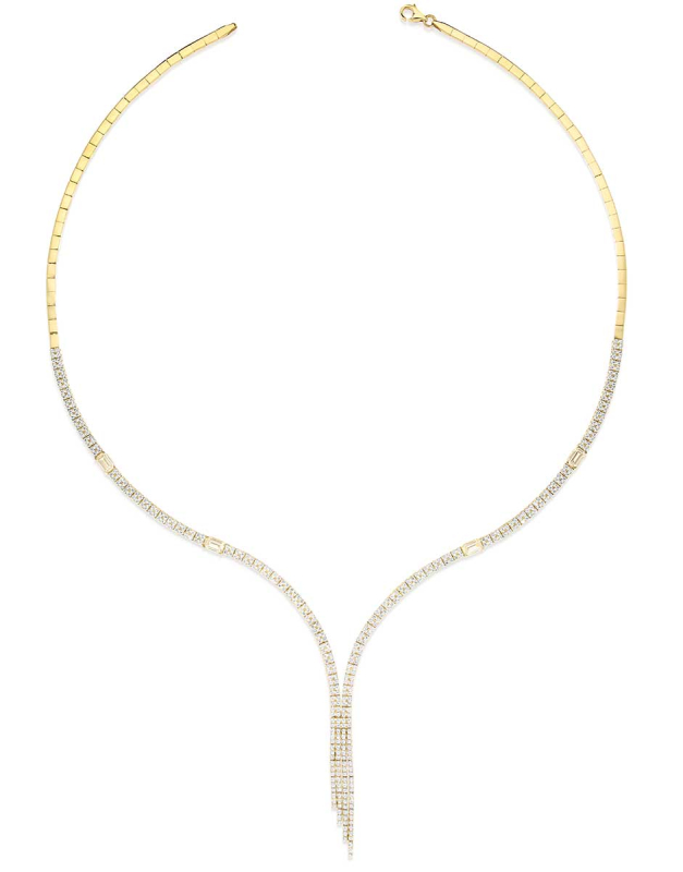 Coliere aur 14 kt si cubic zirconia LT-198Y-L