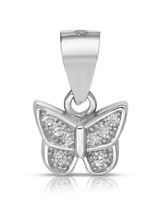 Pandantive argint 925 fluture si cubic zirconia YE8155-PD-W