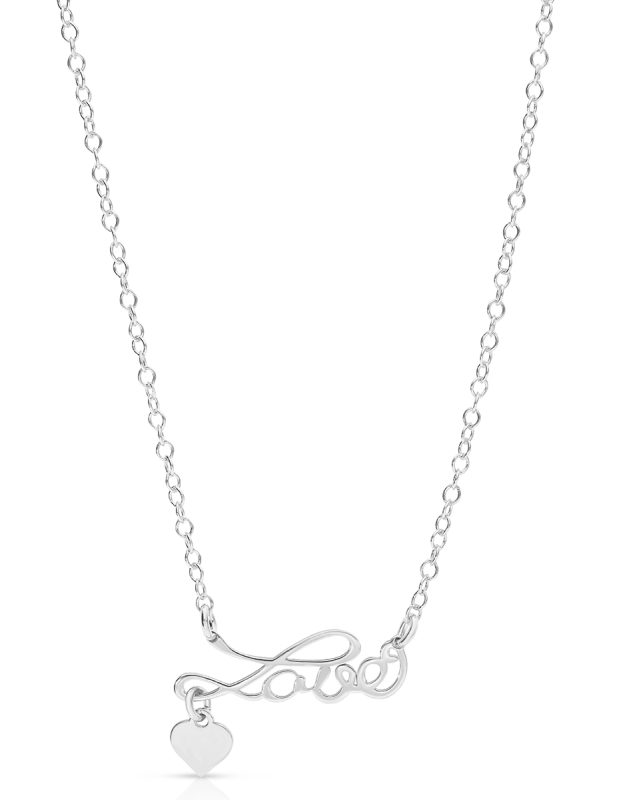 Coliere argint 925 love si inima MS048-CL-RH-love