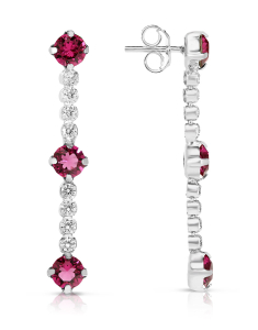 argint 925 stud lung tennis cu cristale 