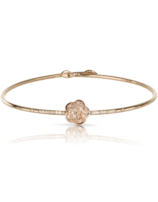 Chokere Pasquale Bruni Petit Joli aur 18 kt floare cu diamante si carnelian 16600R