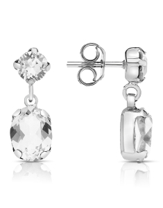 argint 925 stud lung cu cristale 