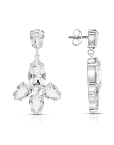 argint 925 stud lung cu cristale 