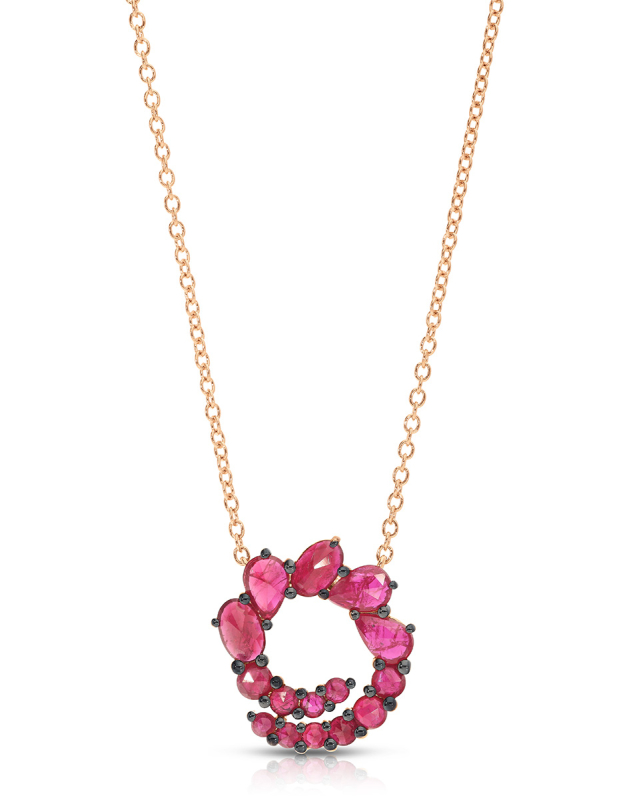 Coliere Giovanni Ferraris Bella aur 18 kt cu rubine CL2151ARRB