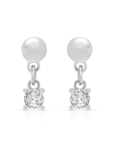 cercei argint 925 cu cubic zirconia BB239208-RH-W