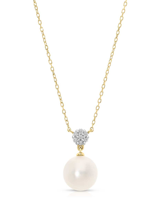 Coliere Vida aur 18 kt cu perla de cultura si diamante DI46364U-WP8YP