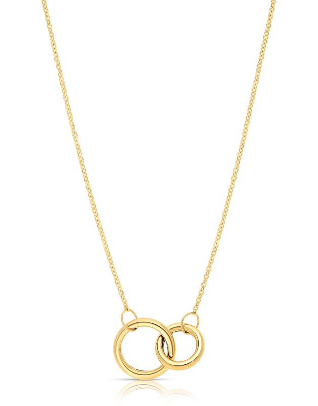 Coliere aur 14 kt cu cercuri FR082-CL-Y