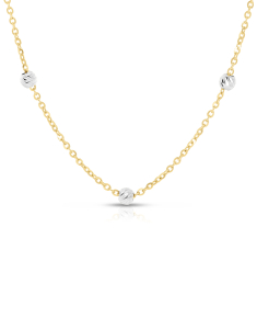 colier aur 14 kt cu sfere MC042-CL2-YW