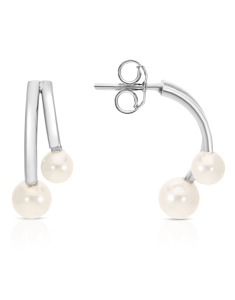 argint 925 stud lung cu perle 
