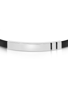 bratara argint 925 cu silicon FEC001-BRS-RH-BK
