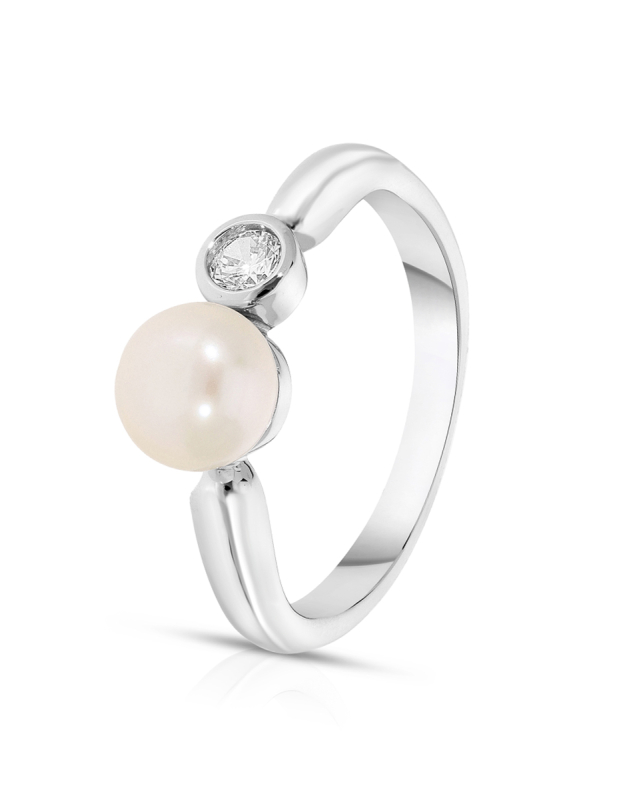 Inele argint 925 cu perla de cultura si cubic zirconia R4007P45L600L8Q1A