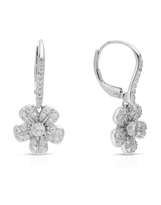 Cercei argint 925 cu cubic zirconia si floare R2AV6A006G00L8QB0