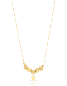 aur 14 kt cu stea si cubic zirconia 