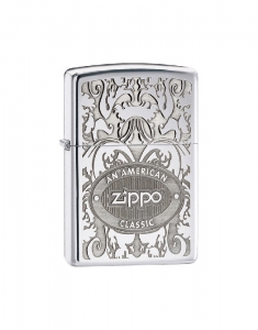 bricheta Zippo Executiv Crown Stamp High Polish Chrome Lighter 24751