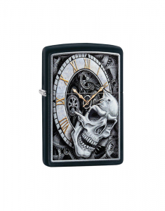 bricheta Zippo Special Edition Skull Clock Design 29854