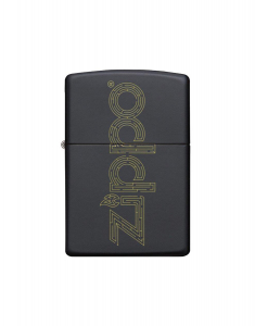 Zippo Black Matte Logo 49598
