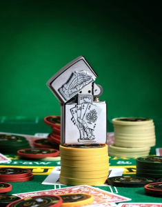 Bricheta Zippo Dead Mans Hand Emblem Design 49536