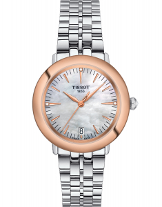 Tissot Classic Contemporary Glendora Gold bezel 33mm 