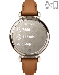Garmin Lily™ 2 Cream Gold with Tan Leather Band 