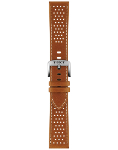 curea cu catarama Tissot Official Light Brown Leather 22mm T852051017