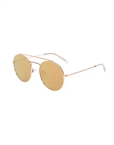 Claire's Rose Gold-Tone Round Aviator Sunglasses 79282